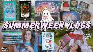 Thumbnail: SUMMERWEEN Days 1 + 2 VLOG 👻 || five-star horror book, spooky music video, slasher summer, and more!