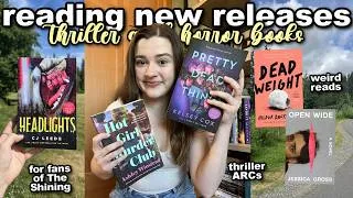 Thumbnail: reading NEW thriller and horror books 🤯🔪📚❤️‍🔥 trying to get out of a reading slump [reading vlog)