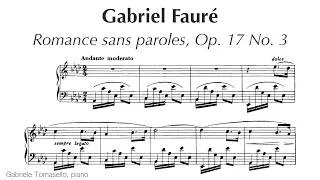 Thumbnail: Gabriel Fauré – Romance sans paroles, Op. 17 No. 3 | Gabriele Tomasello, piano