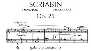 Thumbnail: Scriabin 9 Mazurkas Op  25 w score - Gabriele Tomasello