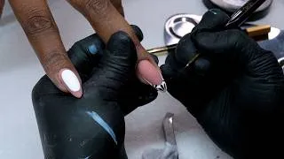 Thumbnail: Black and White Talavera Style Nail Art | Using ORIGÉN Brushes and Liner Gels