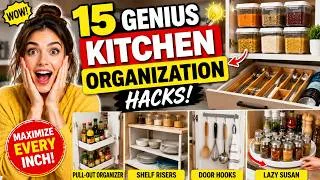 Thumbnail: Kitchen Organization Ideas: 15 Genius Storage Hacks!