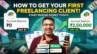 Thumbnail: How to Get Your First Freelancing Client Complete Guide.