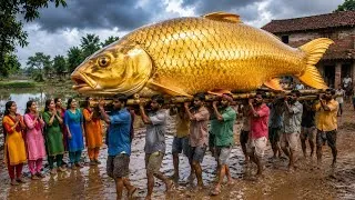 Thumbnail: 🐠Gaint fish catch in village after heavy rain ☔ | Gaint duniya 
