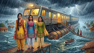 Thumbnail: गांव डूबने वाला था 😱 तभी 3 बहनों ने बना दी Gaint flooting train house 🚂🌊 | Gaint Duniya