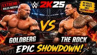 Thumbnail: WWE 2025 Gameplay | Goldberg vs The Rock Extreme Rules | Epic Showdown!