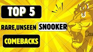 Thumbnail: 5 RARE ,UNSEEN snooker come backs It shows strong focus,confidence,and momentum shift under pressure