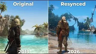 Thumbnail: Assassin's Creed Black Flag Original vs Resynced  | Every Environment Change