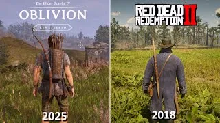 Thumbnail: Oblivion Remastered vs Red Dead Redemption 2 - Details and Physics Comparison