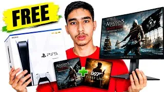 Thumbnail: Win a Free PS5, Gaming Monitor, Assassin's Creed Black Flag Resynced & 007 First Light Game Copies !