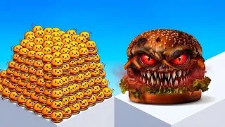 Thumbnail: Thousands of Cute Foods RUN & EAT Each Other! 🍔🍕😂 | Food Run Gameplay
