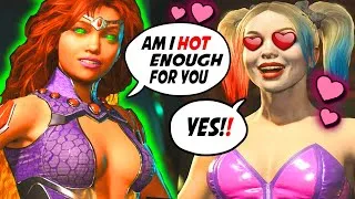 Thumbnail: Every SuperHero & Villian THiRSTY Flirts for STARFIRE - Injustice 2 Funniest Interaction Intros