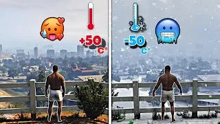 Thumbnail: I Played GTA 5 In 50°C Heat vs. -50°C Snow! ( 🔥 🆚 ❄️)
