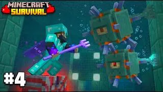 Thumbnail: THE ELDER GUARDIANS ARE DEAD! 🔥 | Minecraft Survival Series EP 4