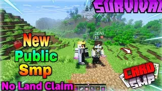 Thumbnail: 🔥New Best Survival CARD SMP Minecraft! | Java + Cracked | 24/7 Online | Free To Join 😱