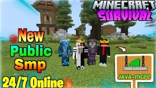 Thumbnail: Best Free Minecraft Survival SMP Server 2026 🔥 | Java, PE & Bedrock | 24/7 Online | Anyone Can Join
