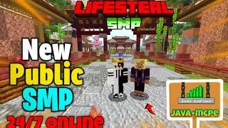 Thumbnail: The Best Cracked 💗 LIFESTEAL Smp For Minecraft 1.21+ | 24/7 Online | Java + Mcpe | Free To Join 🐣