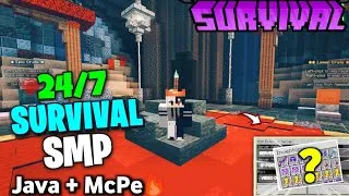Thumbnail: 🔥 Best Public Survival SMP Server For Minecraft 😎 | Java + PE | 24/7 Online | Free To Join 😱