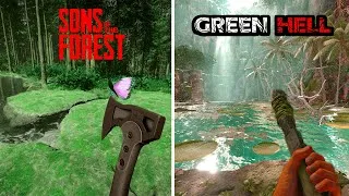 Thumbnail: Sons of The Forest vs Green Hell - Attention to details, Physics and Animations comparison