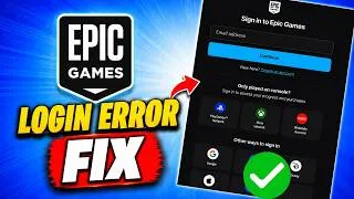 Thumbnail: How to Fix Epic Games Login Error (2026) | Epic Games Launcher Login Failed Fix