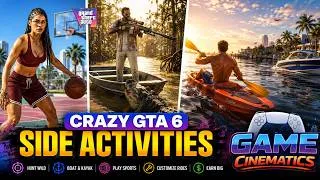 Thumbnail: *Crazy* GTA 6 Side Activities & Mini Games LEAKED! 😱 Robberies, Hunting, Gym & More 🔥 | GTA 6 | 4K