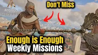 Thumbnail: Free Legendary Staff & Sacred Vestments ⚔️ | Weekly Missions | AC Odyssey.