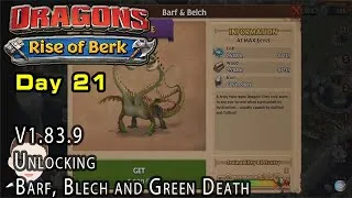 Thumbnail: [Day - 21] Dragons Rise of Berk V1.83.9 - Unlocking Barf, Blech and Green Death
