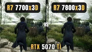 Thumbnail: AMD Ryzen 7 7700x3D vs Ryzen 7 7800x3D - Test in 12 Games | RTX 5070 Ti