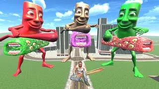 Thumbnail: Franklin Save His Tung Tung Sahur Team From Train Eater Team In Indian Bike Driving 3d