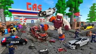 Thumbnail: SCHOOL PARTY CRAFT — GIANT MONSTER DESTROYS EVERY CAR! POLICE CAN’T STOP HIM!