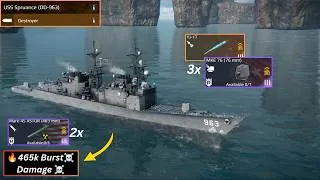 Thumbnail: 🔥USS Spruance + (3x MKE 76 Cannon) 330k Burst ☠️ - Modern Warship