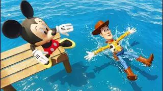 Thumbnail: GTA 5 Mickey Mouse vs Woody Water Ragdolls & Fails [Funny Moments]
