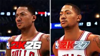Thumbnail: NBA 2K27 vs NBA 2K26 | Legends Face Comparison