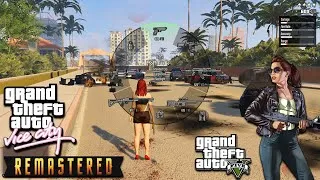 Thumbnail: Power of a Lady vs police in GTA Vice City Remastered Version GTA 5 MODS| Gamingxpro
