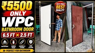 Thumbnail: WPC Bathroom Door Price & Size || 6.5x2.5 Feet Door Under ₹5500 || Best waterproof Bathroom Door 