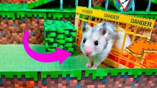 Thumbnail: Hamster Gangster has got into the world of MINECRAFT and is trying to ESCAPE from it!
