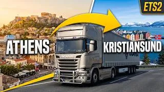 Thumbnail: ETS2 Longest Delivery - (Athens to Kristiansund) Greece to Norway | Euro Truck Simulator 2