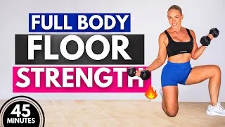 Thumbnail: 45 Min Full Body Floor Strength Workout With Dumbbells