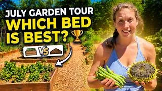 Thumbnail: We're Growing THIS in July 🌱 Full Garden Tour with Pros & Cons