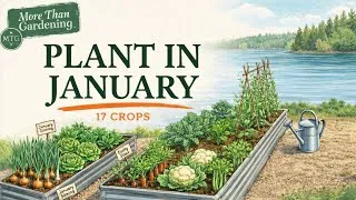 Thumbnail: Crops to Plant in January for a table full of food in spring and summer.
