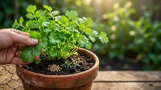 Thumbnail: Grow Coriander in 7 Days 🌿 Fast & Easy Method | 100% Result at Home