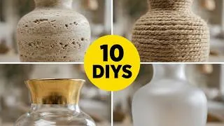 Thumbnail: I Turned a $1.25 Dollar Tree Vase into High-End Decor! (10 Easy DIYs)