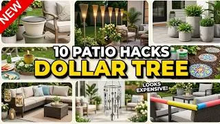 Thumbnail: 10 GENIUS Dollar Tree Hacks that totally upgrade YOUR PATIO SPACE