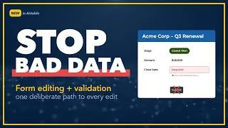Thumbnail: Airtable's New Form Editing (Stop Bad Data at the Source)