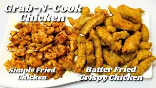 Thumbnail: Grab-N-Cook Chicken Bites | Crispy Chicken Stripes | Life Saver Chicken Bites | Student's Meal Prep