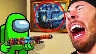 Thumbnail: Mini Crewmate Plays MECCHA CHAMELEON?! (Funny Among Us)