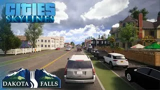 Thumbnail: Cities: Skylines Dakota Falls Realistic Third Person Drive - Rock Springs to Elk Basin