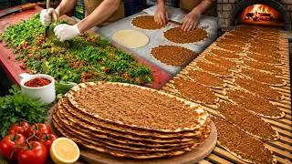 Thumbnail: Turkish Lahmacun Factory – Super Thin & Crispy with Amazing Taste | Turkish Street Food