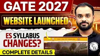 Thumbnail: GATE ES Syllabus Changes? | GATE 2027 Website Launched | Everything You Need to Know