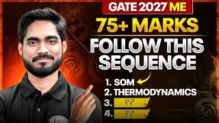 Thumbnail: Score 75+ in GATE 2027 Mechanical | Phase-by-Phase Roadmap & Best Subject Order